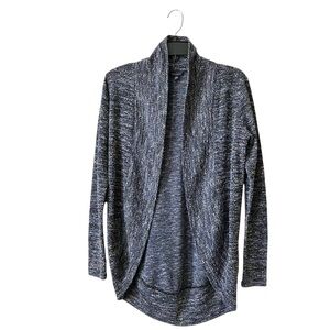Aeropostale NYC Circle Open Cardigan Women's Size S Blue Marled Long Sleeve Cozy